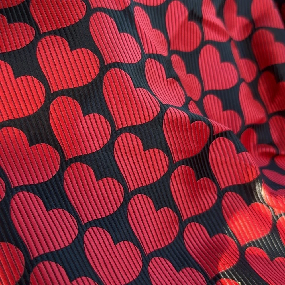 NWT j. Crew wrap bow side jacquard mini Heart Red Skirt size 0 Valentine's Day
